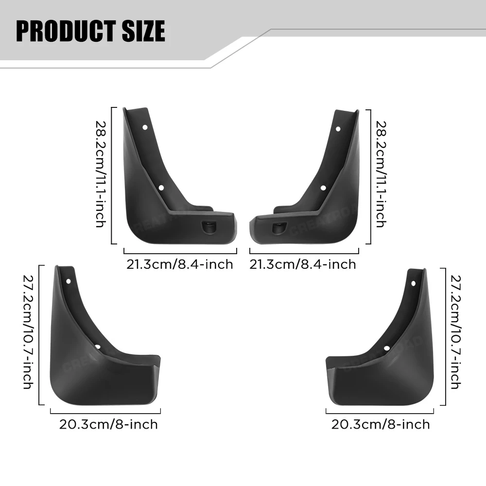 For Opel Mokka X Vauxhall Buick Encore 2013 - 2019 Mudflaps Splash Guards Front Rear Set Mud Flaps Mudguards 2014 2015 2016 2017