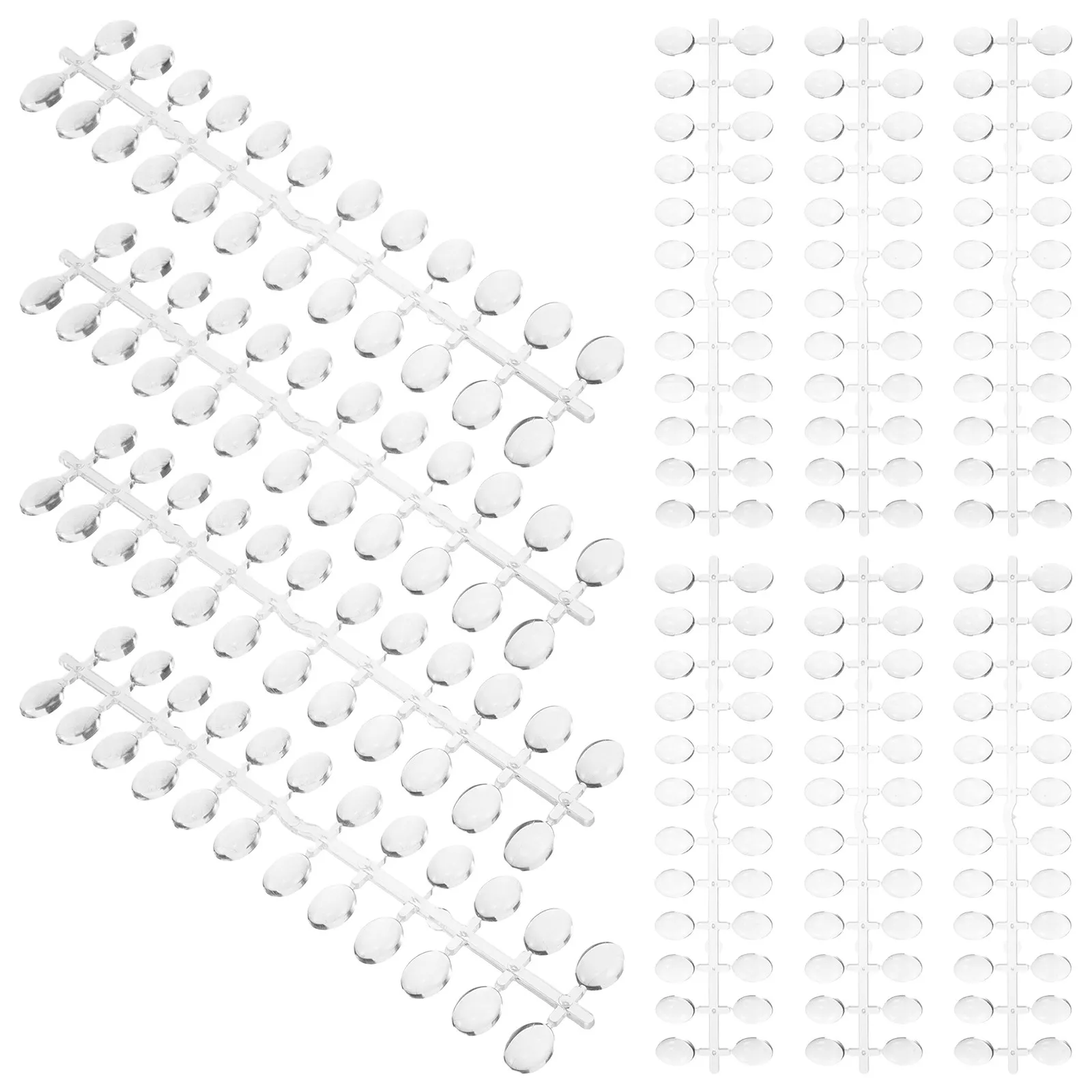12Sets Medium Oval Transparent Fake Nails Nail Display Tips Nail Art Practice Tools Manicure Salon Supplies False Nails Display