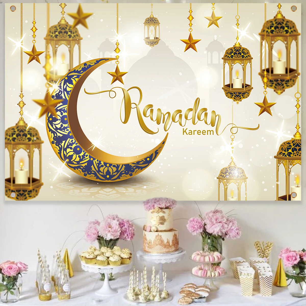 Ramadan MUBARAK Background Eid Mubarak Decorations for Home Islamic Muslim Party Favors Islamic Gifts Eid Al Adha Ramadan Kareem