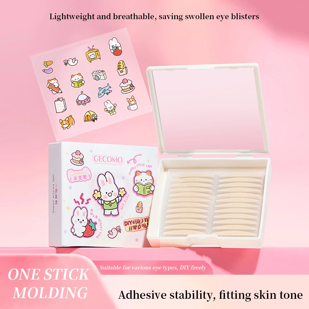 240 PCS Natural Invisible Double Eyelid Tape With Box, Waterproof And Long-lasting Shaping, Convenient Storage Beauty Tools