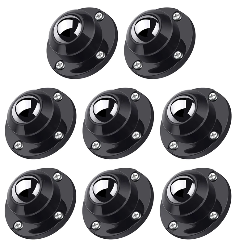 8 Pack Self Adhesive Caster Wheels For Furniture, Load Capacity 28LBS Per Wheel, Low Profile Swivel Wheels Durable Easy Install