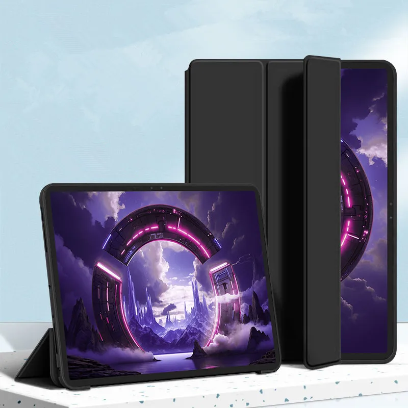 Für Lenovo Legion Y900 13 2026 Hülle 13 Zoll TB522FU Magnetischer Dreifach-Standfuß PU-Leder Silikon Soft Back Tablet Cover Funda Coque