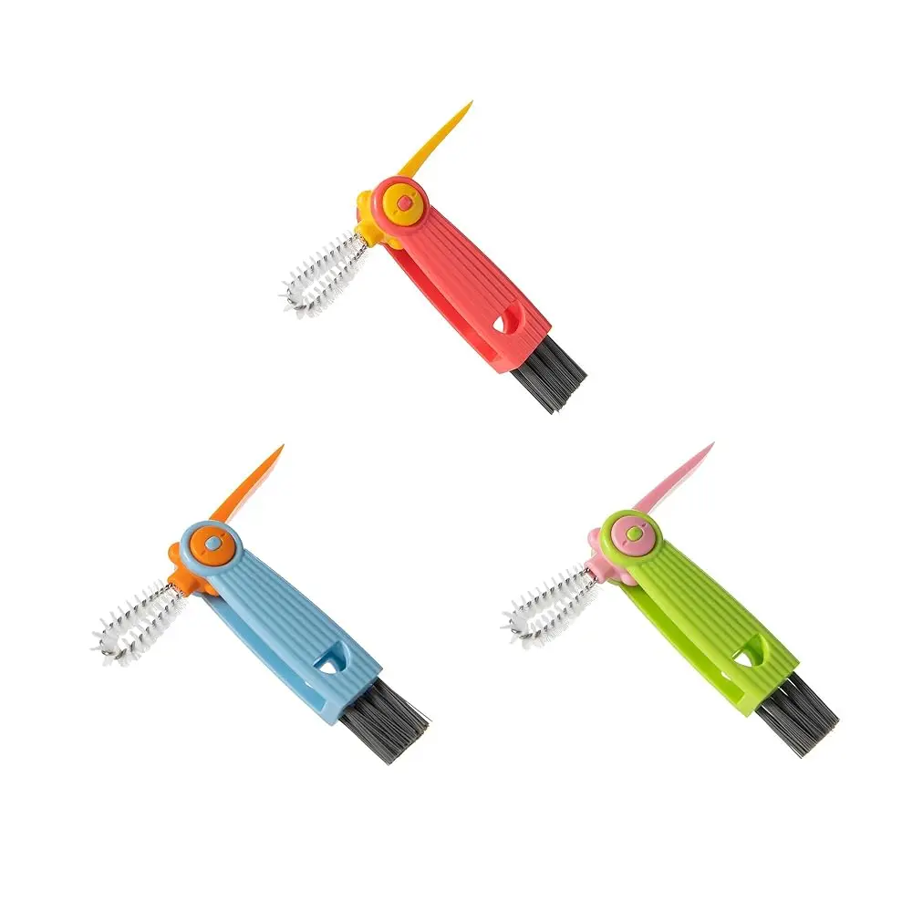 

Набор щеток для чистки зазоров крышек 3-в-1, многофункциональные инструменты для чистки детских бутылочек, инструменты для чистки щелей на кухне и в доме