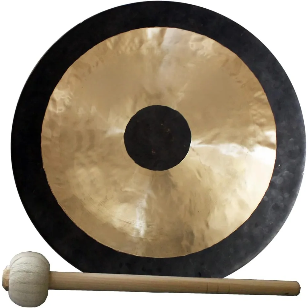 

Gong Includes Mallet & Hanging String Authentic Chinese Chau Gong 18 Inch for Sound Healing Home or Office Meditation Gong