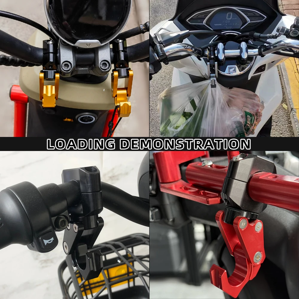 SWEER Motorcycle and electric vehicle modification aluminum alloy folding hook 22mm universal handlebar luggage storage hook