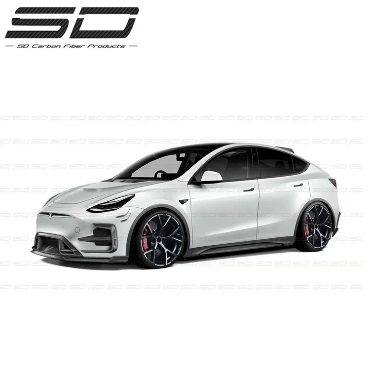 For  Model Y  Carbon /PP Body Kits   Front Bumper Lip Side skirts rear diffuser spoiler wing