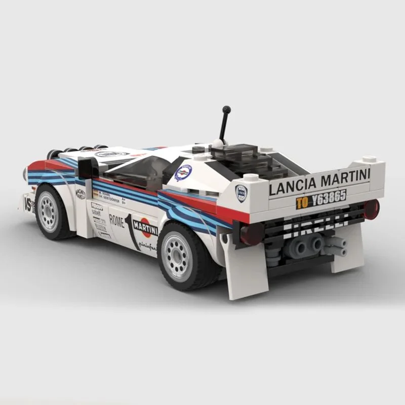 Building Block Toys of Speed Champions MOC, Lancia Rally 037 Martini Racing Winner, Monte Carlo 1983, DIY Birthday Gift, 244PCs