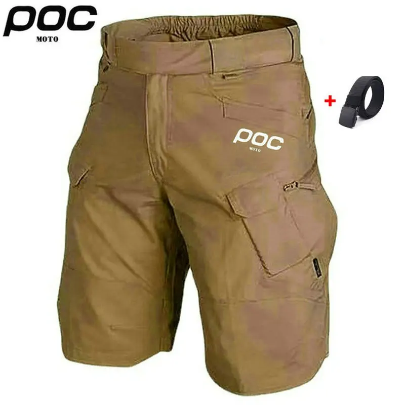 

Men Moto POC Cargo Shorts Tactical Short Pants Waterproof Mountain Bicycle Bottoms Pantalones Mtb Enduro Bike Downhill Trousers