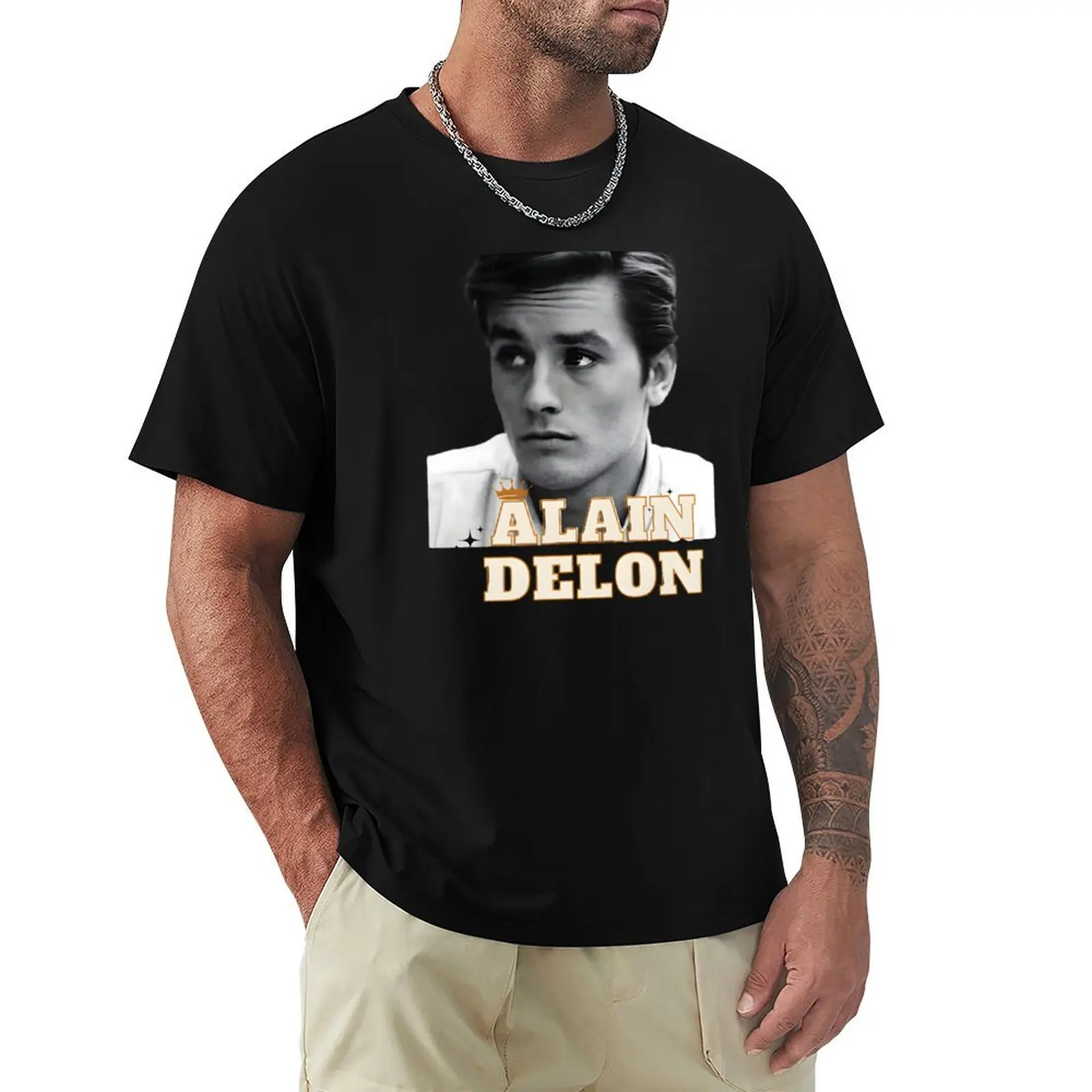 

classic actor Alain Delon Pop Art T-Shirt funny meme t-shirts graphic shirts heavyweight t shirts for men