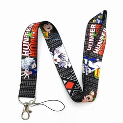 Caroon Hunter X Hunter Lanyards Card Set Anime Figure Printing Badge Neck Strap Lanyards Keychains Cute Gift Sovenior Accessory
