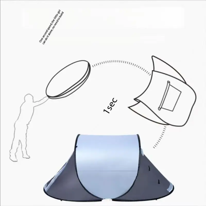 

Pop Up Tent for Camping Instant Family Tent 1-2 Person Sunscreen Automatic Setup Instant Family Shelter for Hiking Traveling