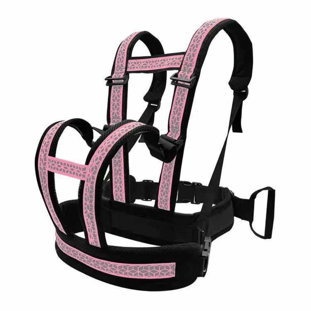 Breathable Children's Motorcycle Seat Belt Adjustable Strap Reflective Strap Kids Safety Seat Harness Two Handles Anti Lost