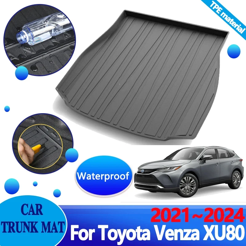 

Car Trunk Mats for Toyota Venza Accessories Harrier XU80 2021 2022 2023 2024 Anti-dirty Waterproof Carpet Protector Upholstered