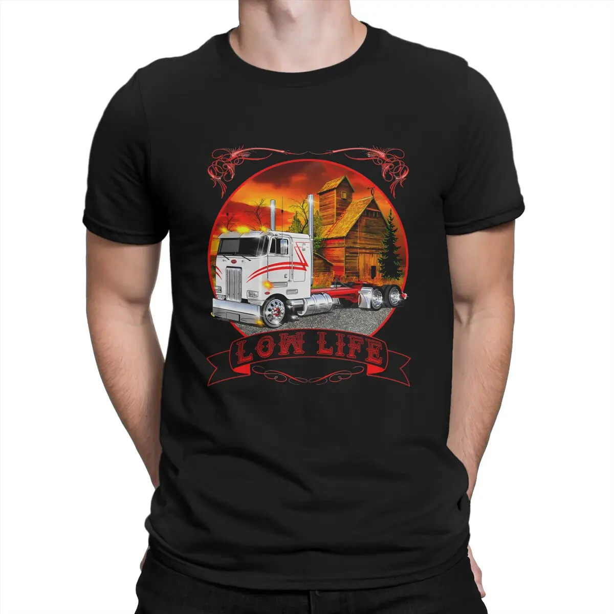 K-Kenworth Creative TShirt for Men Sticker Round Neck Basic T Shirt Hip Hop Gift Clothes OutdoorWear