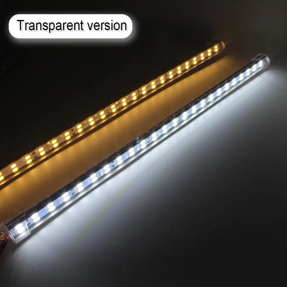 Tira de luces LED de 33cm, 12V de CC, 24V, lámpara de barra de tubo rígido duro, 330mm x 15mm, IP65, tiras de luces de cuentas blancas impermeables de 5630 led para bricolaje