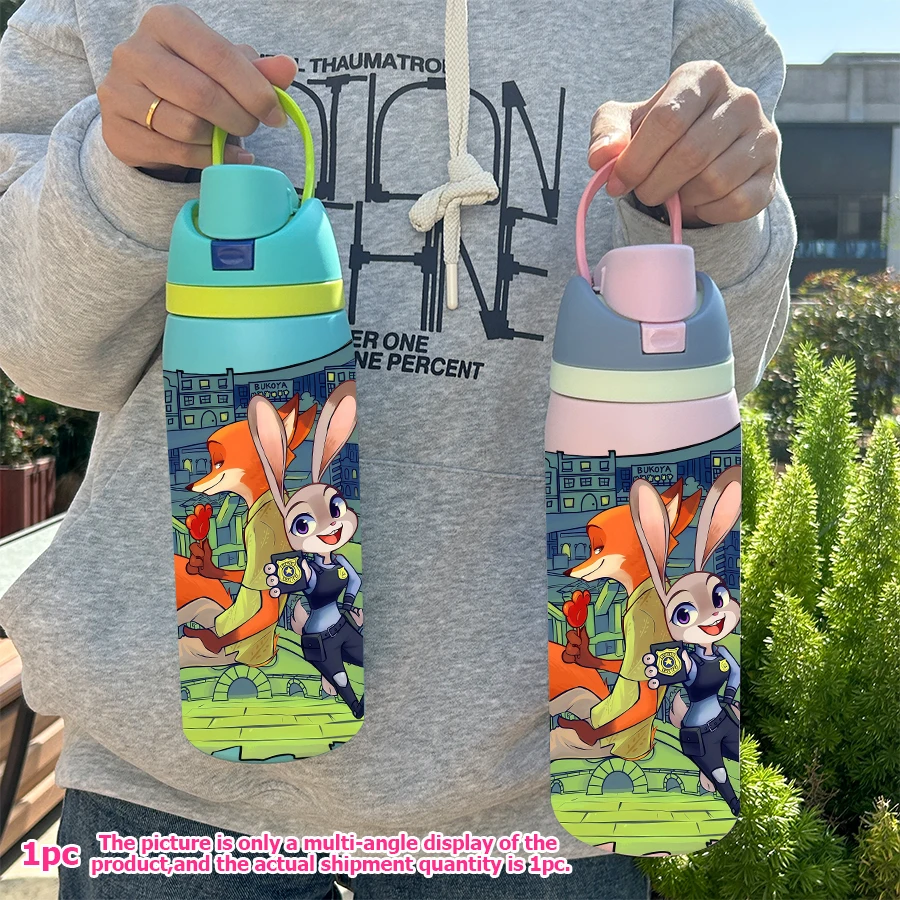 

1Pc Disney Rabbit Police Officer Pattern 32oz/1000ml Stainless Steel Insulated Tumbler Bounce Cover Cup for Holiday Gift