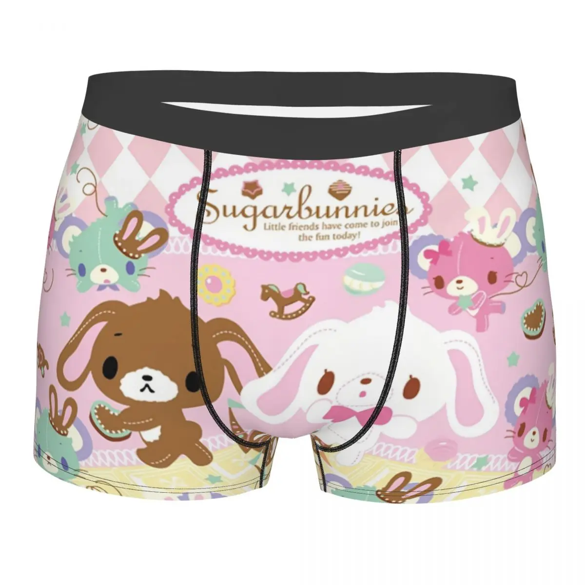 Custom Male Cool Disney Cartoon Sugarbunnies Sanrio Japan Anime Underwear Boxer Briefs Soft Shorts Panties Underpants