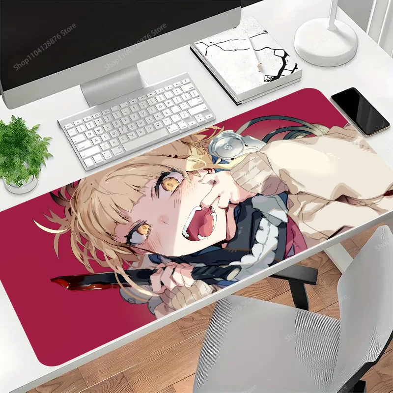 Anime menina h himiko toga mousepad gaming mouse pad gamer acessórios para computador deskmat teclado protetor de mesa mause almofadas