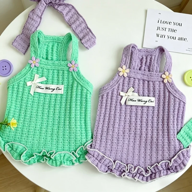 Vestido lazo perro y falda princesa gato – ropa verano suave - imagen 5