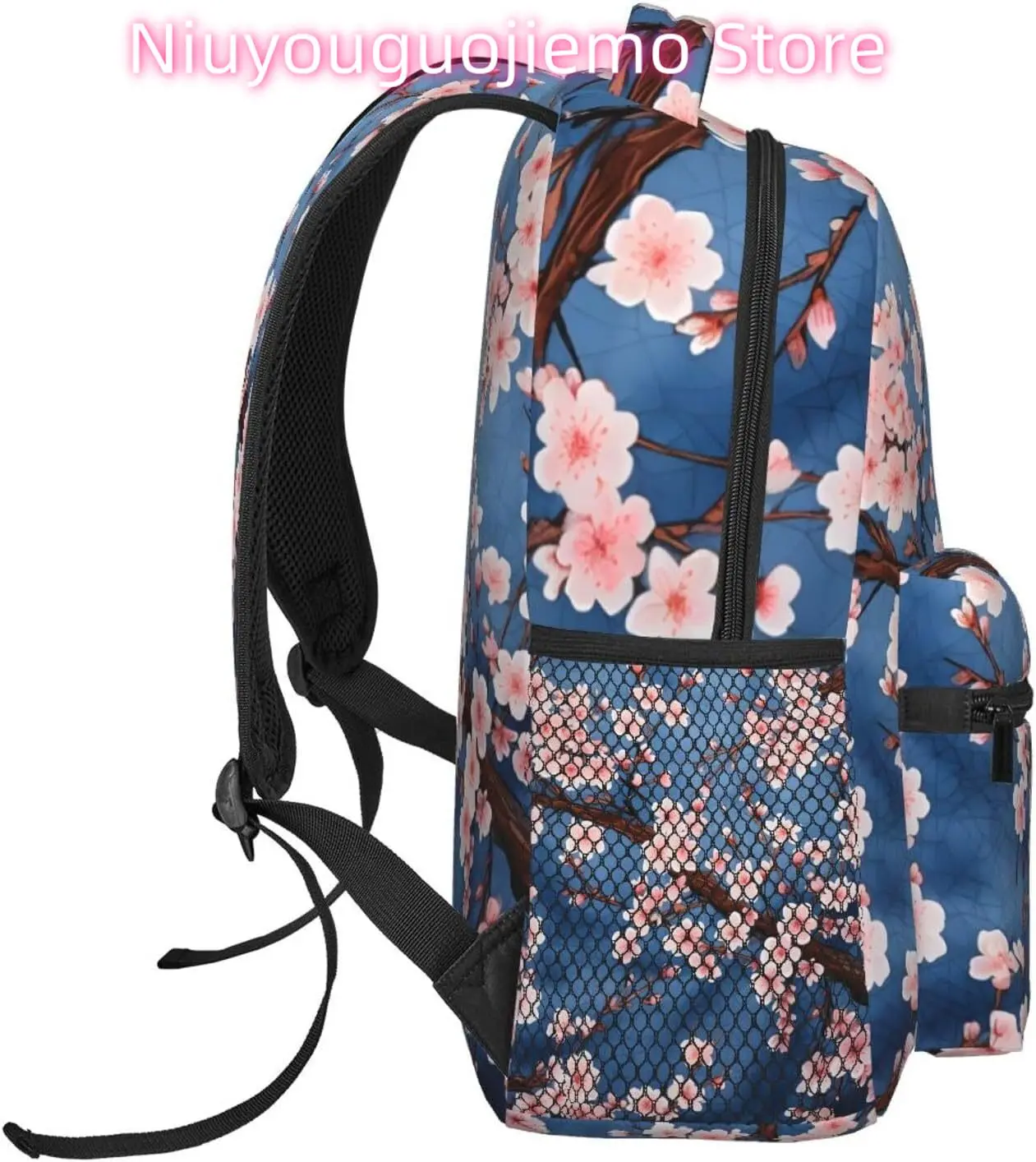 Tas Laptop Kembali Ke Sekolah Ransel Laptop Ringan Cherry Jepang Tas Daypack Kasual Perjalanan Serbaguna Ringan Uniseks Col