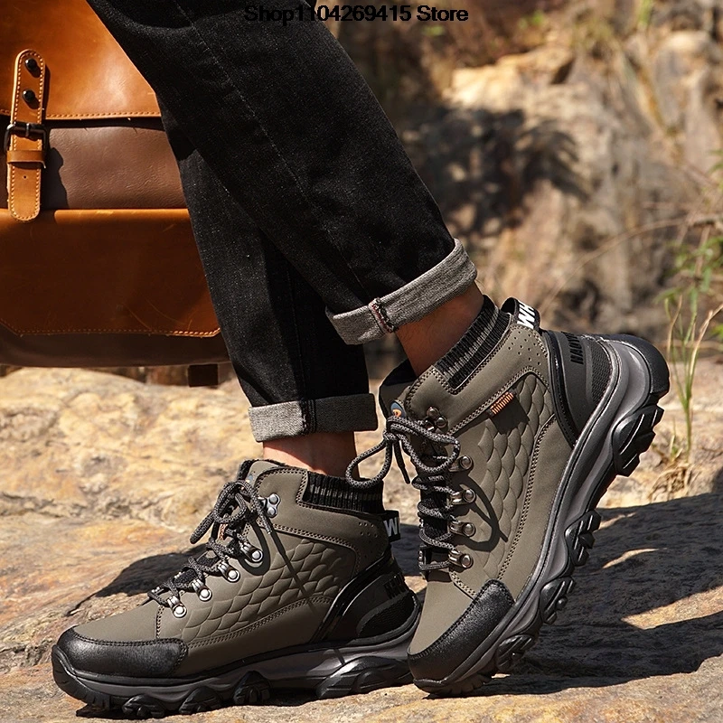 メンズ用冬用ハイキングブーツ、裏地にフリースを使用した暖かい - Waterproof Winter Boot のレビューと価格
