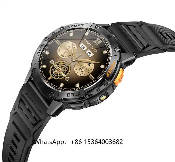 

1.43" K65 AMOLED Sport Smart Watch 530mAh BT Call Health Waterproof Wearable Devices Men Outdoor Smartwatch with Flashlight