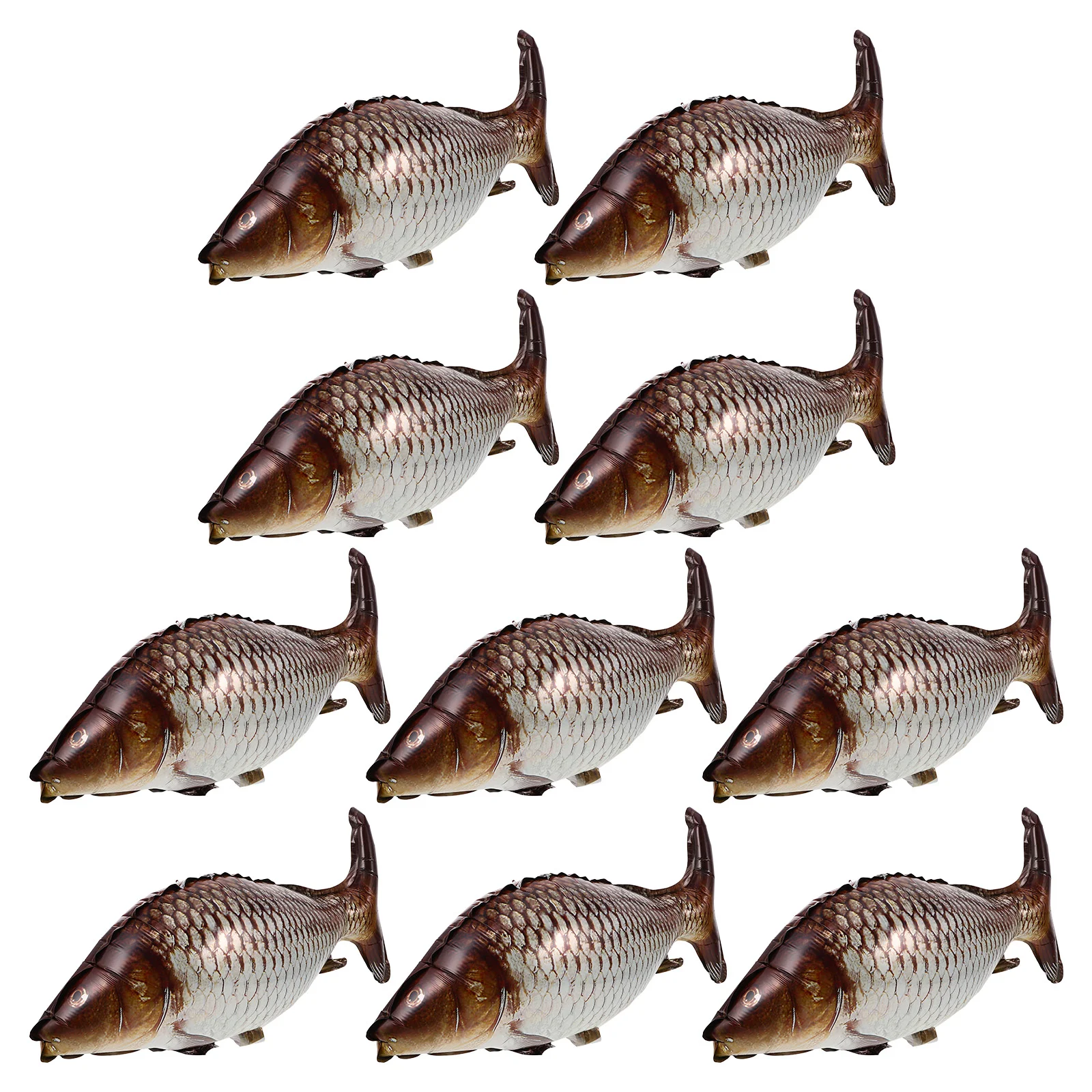 6 Pcs Decorative Crucian Carp Balloon Balloons Fish Shaped for Kids Fishing Decorations Celebrations Animal Aluminum Foil