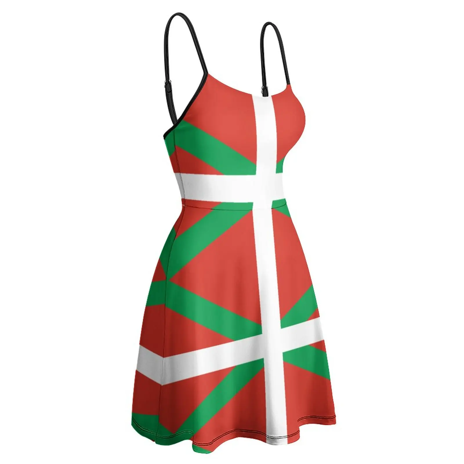 Flag of The Basque Country Women's Sling Dress Humor Graphic The Dress Casual Graphic Sexy Woman's Clothing  Parties