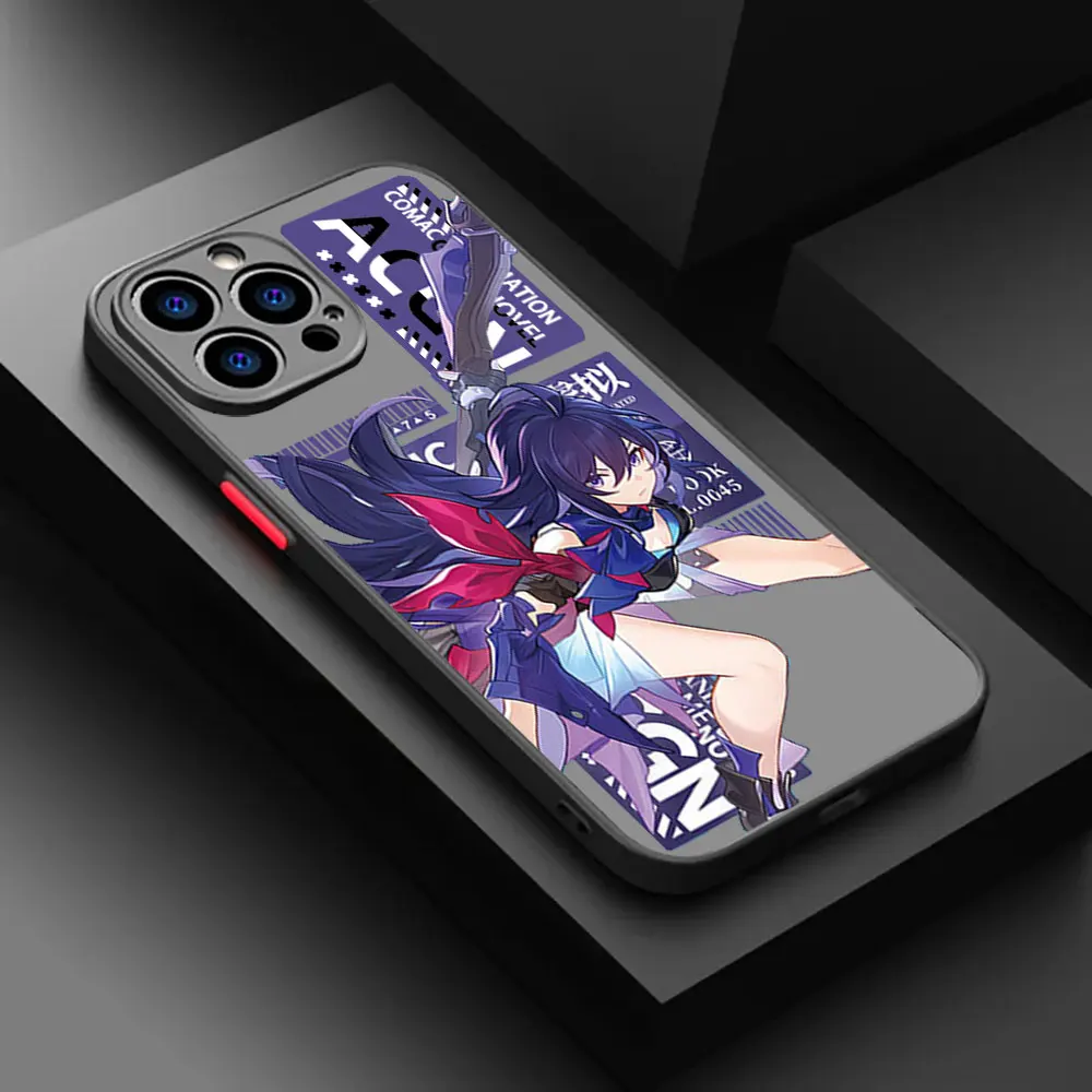 Kafka Dan Heng Honkai Star Rail Cases For Apple iPhone 15 14 13 12 11 XS Pro Max Mini 8 7 Plus SE X XR Phone Case Frosted Cover