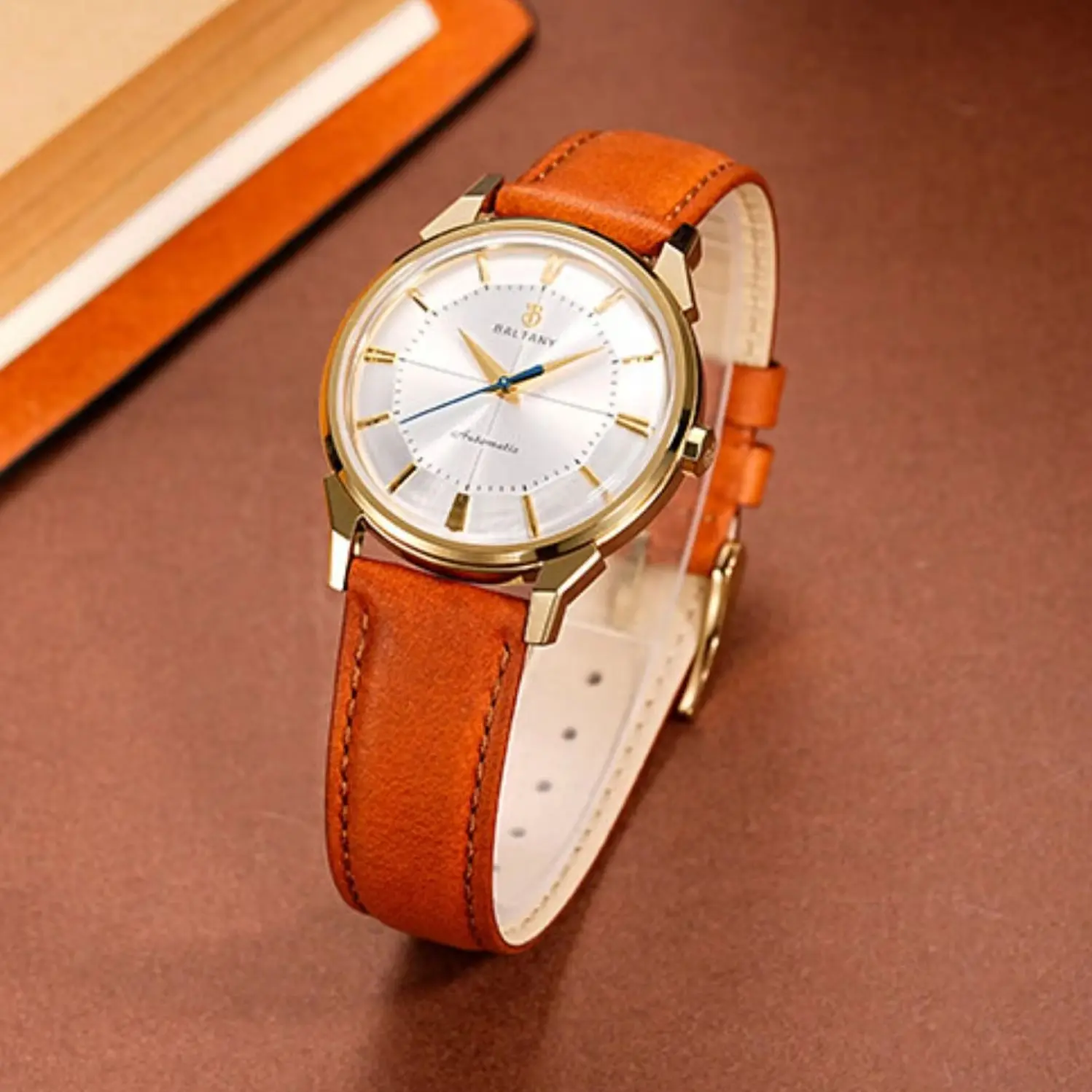 Baltany Men Automatic Watch Classic 36mm Mechanical Wristwatch Sapphire Mirror 50m Waterproof Miyota 9015