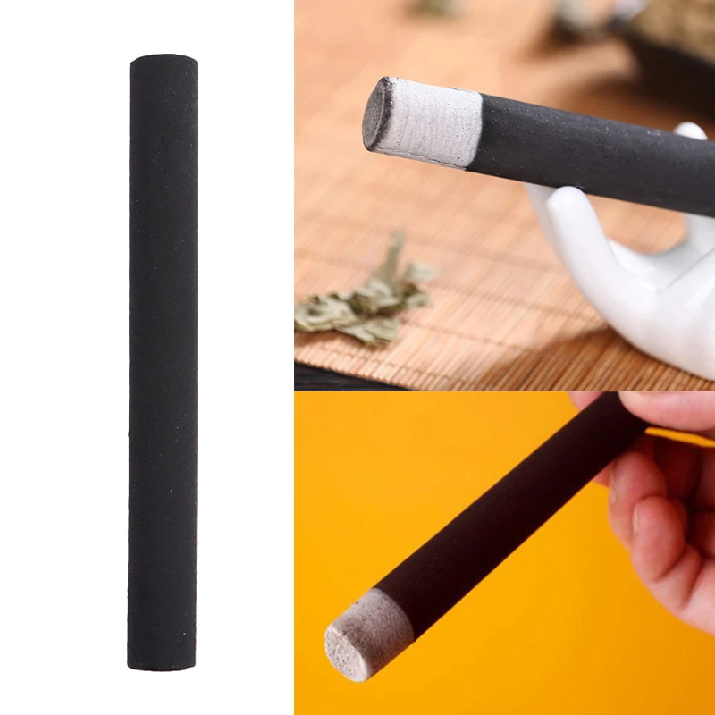 8 Pcs/Box 14*120mm Smokeless Moxa Rolls Chinese Traditional Roller Stick Black Roller Burner Moxibustion Acupuncture Massage