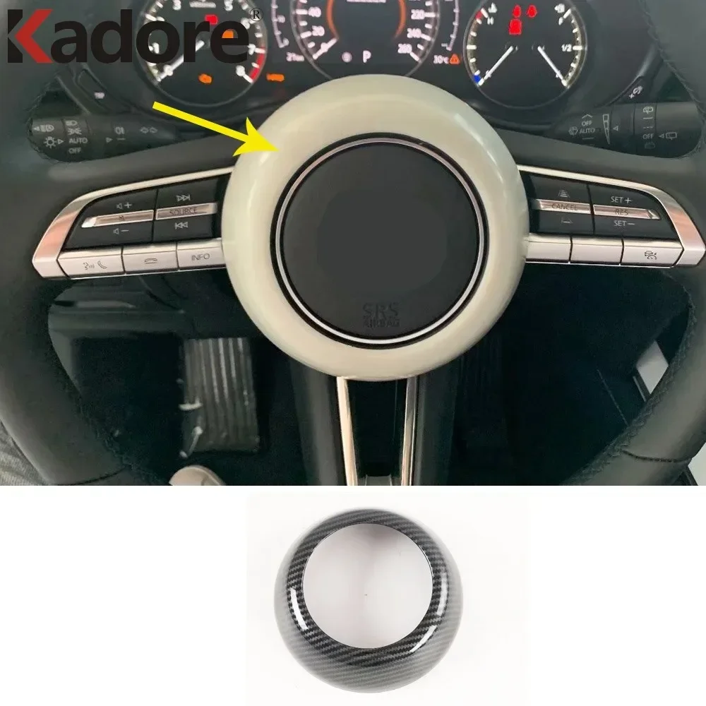 لمازدا CX30 CX-30 2020-2024/ل مازدا CX50 CX-50 2023-2026 عجلة القيادة حلقة القوالب غطاء الكسوة اكسسوارات السيارات
