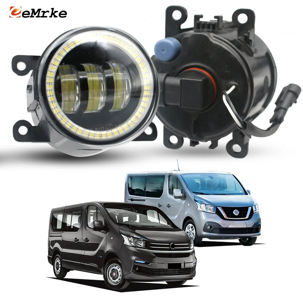 

Led Fog Lights Angel Eye DRL Driving Lamp For Renault Trafic X82 /Fiat Talento /Nissan NV300 2015-2021 Mitsubishi Express