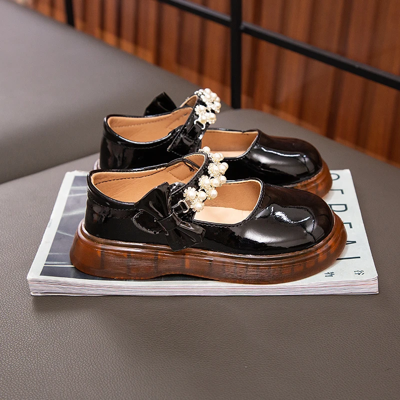 Chaussures à Nministériels d de Perles pour Fille, Nouvelle Collection, Optique Souple, Astronomique, Princesse, Peu Profondes, Décontractées, pour Mariage, PU, 2023