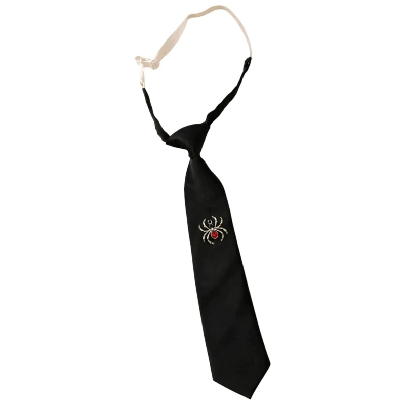 Q39C Halloween Photo Booth Tie with Black and Hook Band Costume Neckwear