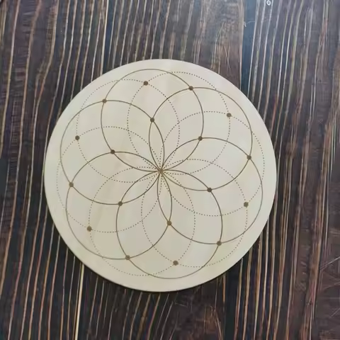 15cm diy Crystal Grid board Chakras Sacred Geometry Grids Geometric Wooden Plates home decoration