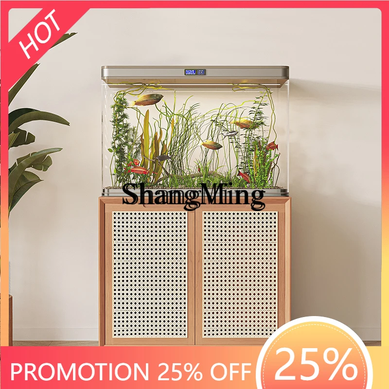 

CL wood living room aquarium base storage office fish tank special shelf