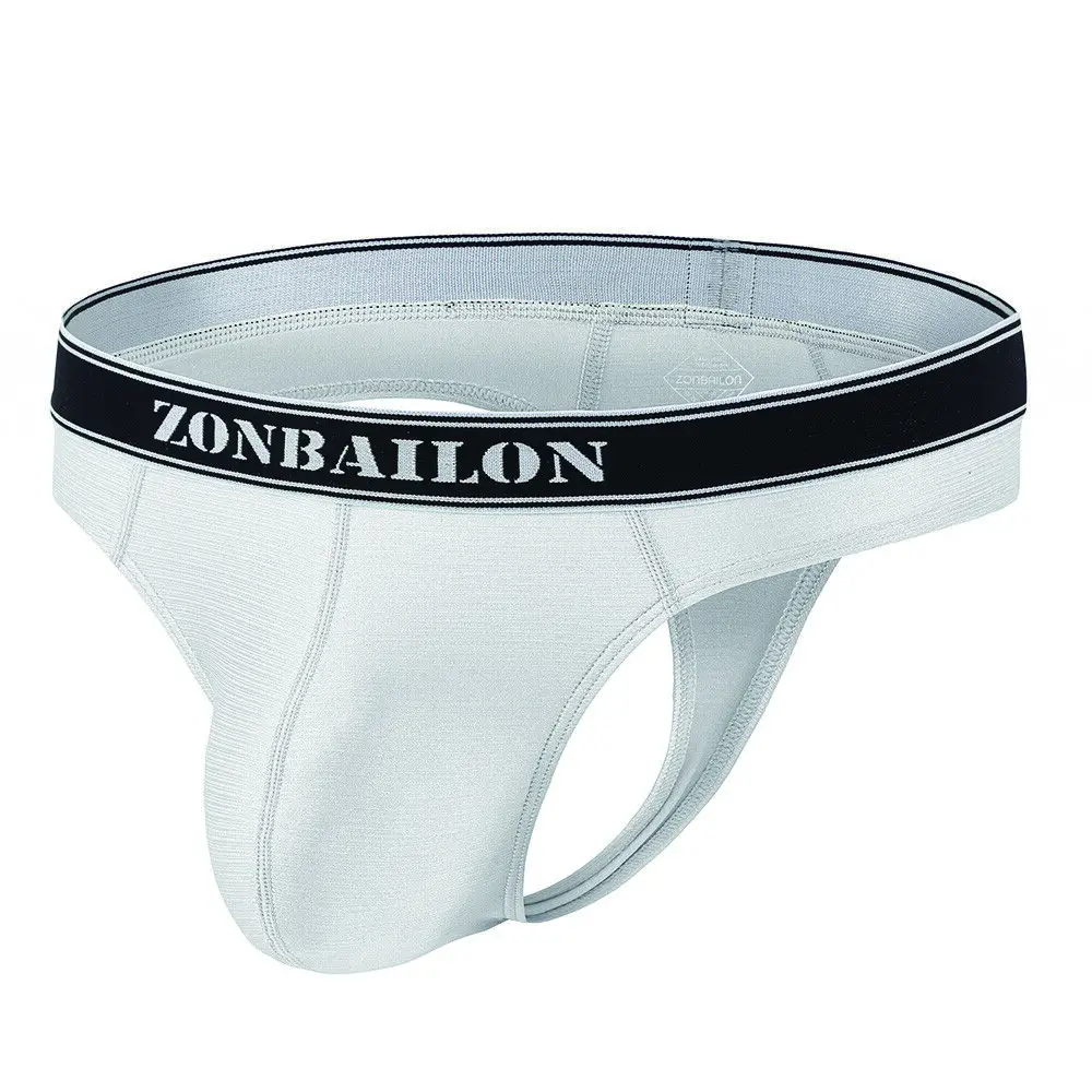 ZONBAILON Men's Sexy Thongs Underwear Ice Silk Briefs Male G-strings