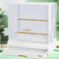 Palomas Metal Bird House Parrot White Outdoor Passaros Birdcage Accessories Budgie Gaiola Para Passaros Pet Furniture CY50BC