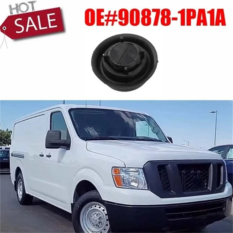

Black Rubber Bumper Cushion Hood Bump Stop forNV1500 NV2500 NV3500 2012-2021 Replaces 90878-1PA0A