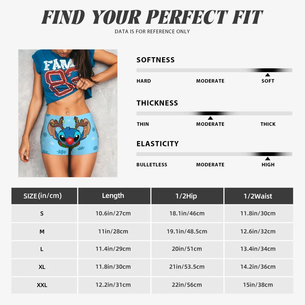 Women Lift Yoga Sports Shorts Cute Stitch Seamless Shorts Merry Christmas Fitness Wear