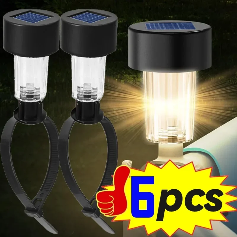 1/2/4/6 PCS Solar Pool Light Frame on The Ground for Swimming Pool Outdoor Pool Fence Decorative Accessories Waterproof LED