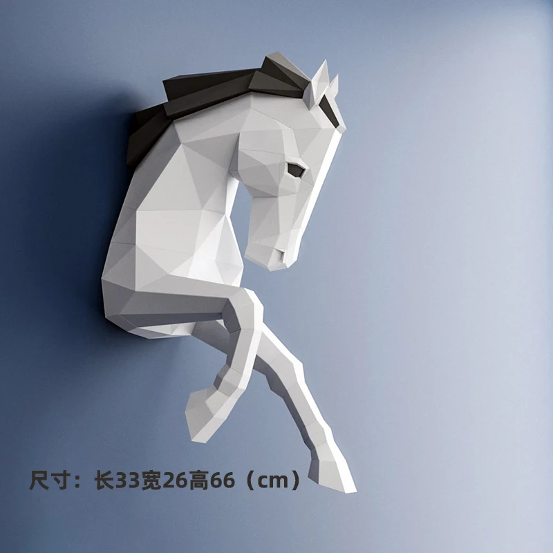 Horse 3D Paper Model Kit Home Decor Wall Decoration Polygon Geometry Hand Made Art Papercrafts DIY Puzzles Kids Toys