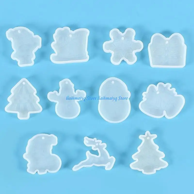 573B سلسلة عيد الميلاد الحلي الراتنج صب قالب من السيليكون امرأة المفاتيح قلادة الزخرفية قالب مجوهرات DIY بها بنفسك الحرف اليدوية