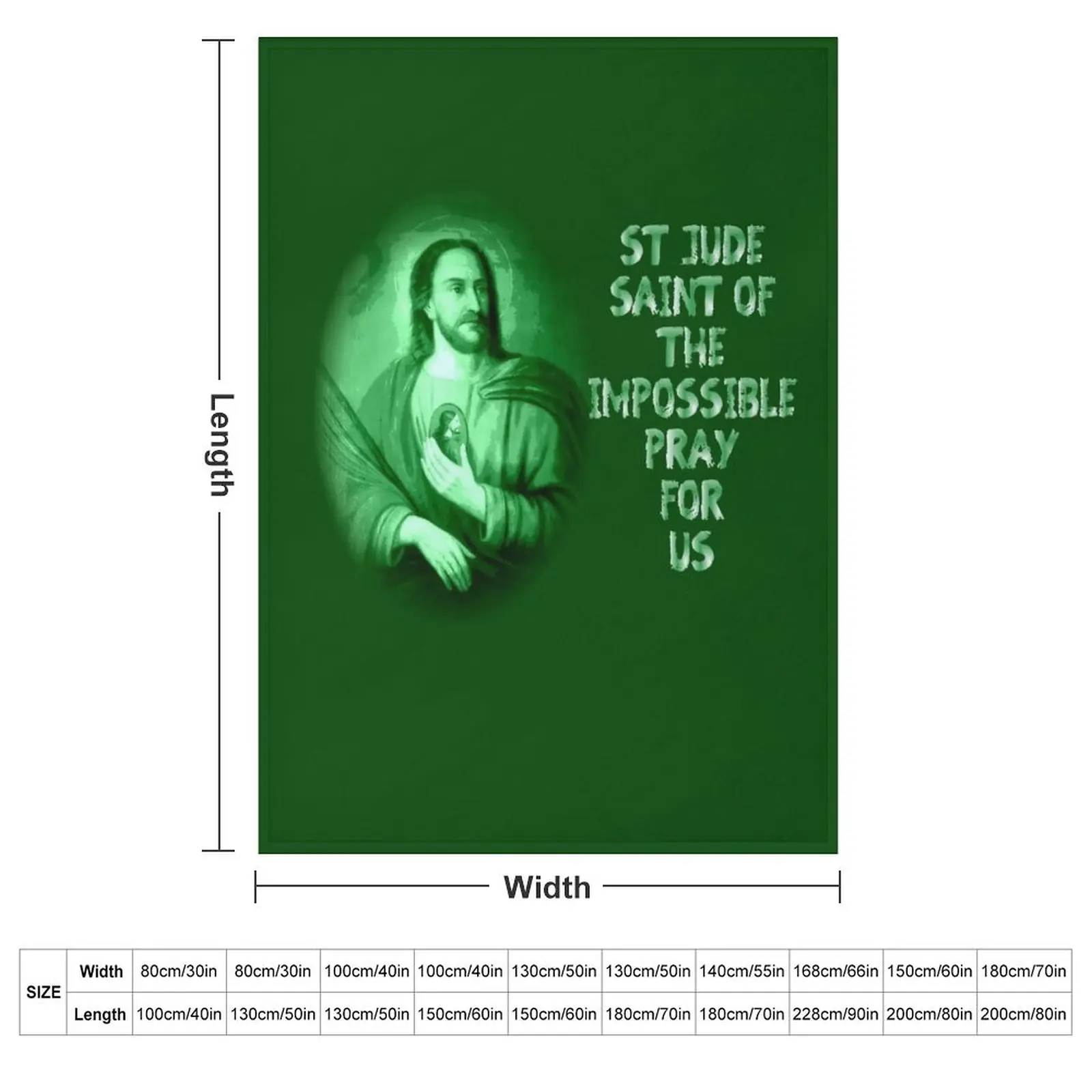 St Jude Thadeus Apostle - Saint of the Impossible Throw Blanket Baby Stuffeds Summer Custom Hairy Blankets