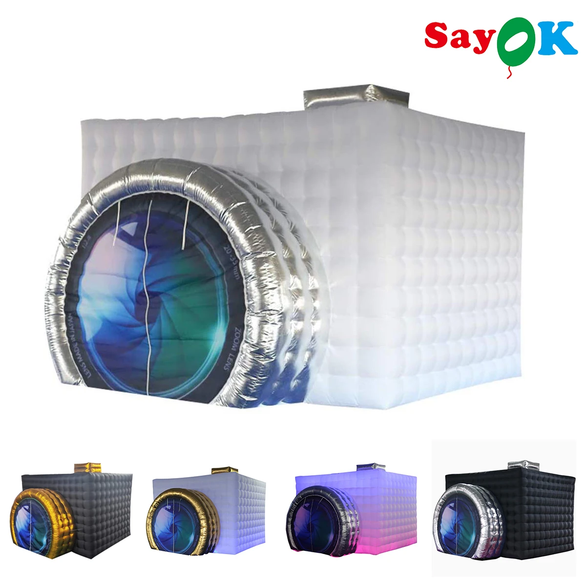 

Inflatable Camera Photo Booth Tent with Blower Portable Party Backdrop Decor for Wedding, Exhibition, Corporate Events