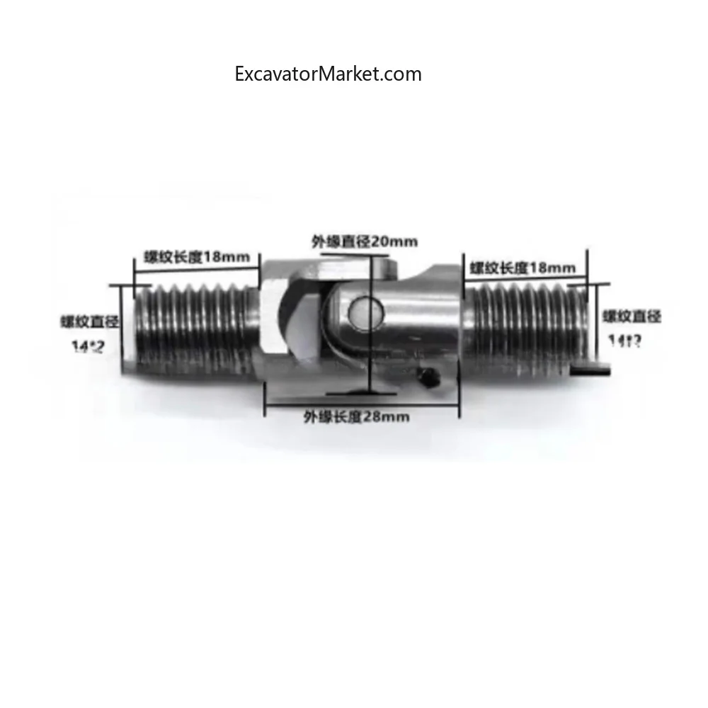 sany Komatsu Hitachi Daewoo Liugon Kobelco Universal Joint Joystick Handle Universal Joint Active Connection Excavator Parts