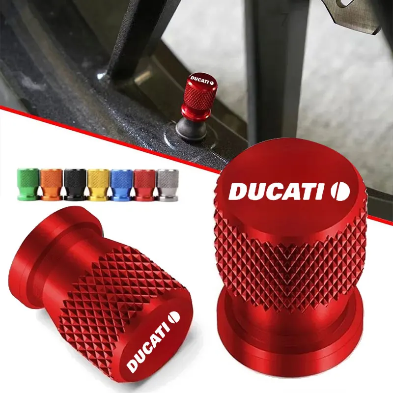 Image of 2 Stück Motorrad-Reifenventilkappen für Ducati 400 620 695 696 796 821 MONSTER 899 959 1199 1299 Panigale 848 /EVO 1198/S/R