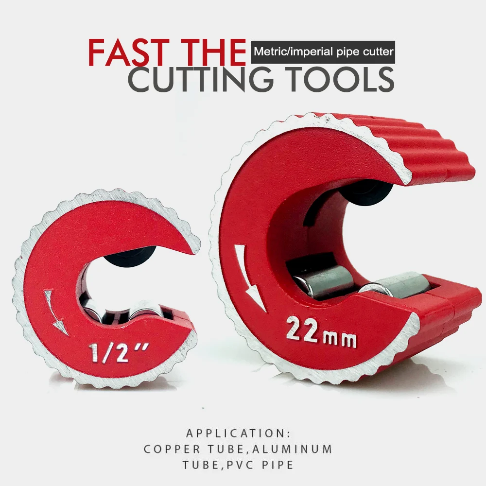 Round Pipe Tube Cutter Aluminium Alloy Body Self Locking for Copper Tube Aluminium PVC Plastic Mini Round Pipe Cutter Tool