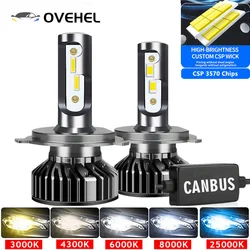 Farol do carro csp 28000lm 130w h4 led h7 canbus h1 h3 h8 h11 9005 9006 9007 880 8000k 6000k carro auto farol luzes led para carro